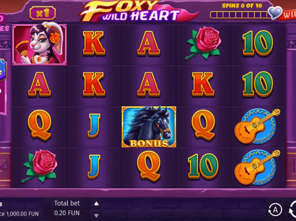 Foxy Wild Heart Spielautomat Spielverlauf